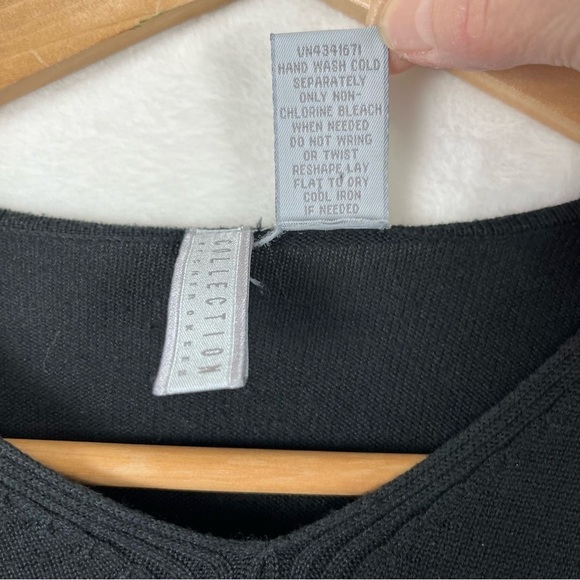 Collection by Cherokee Black Silk & Cotton Blend Lightweight Sweater Size Small - Picture 6 of 7